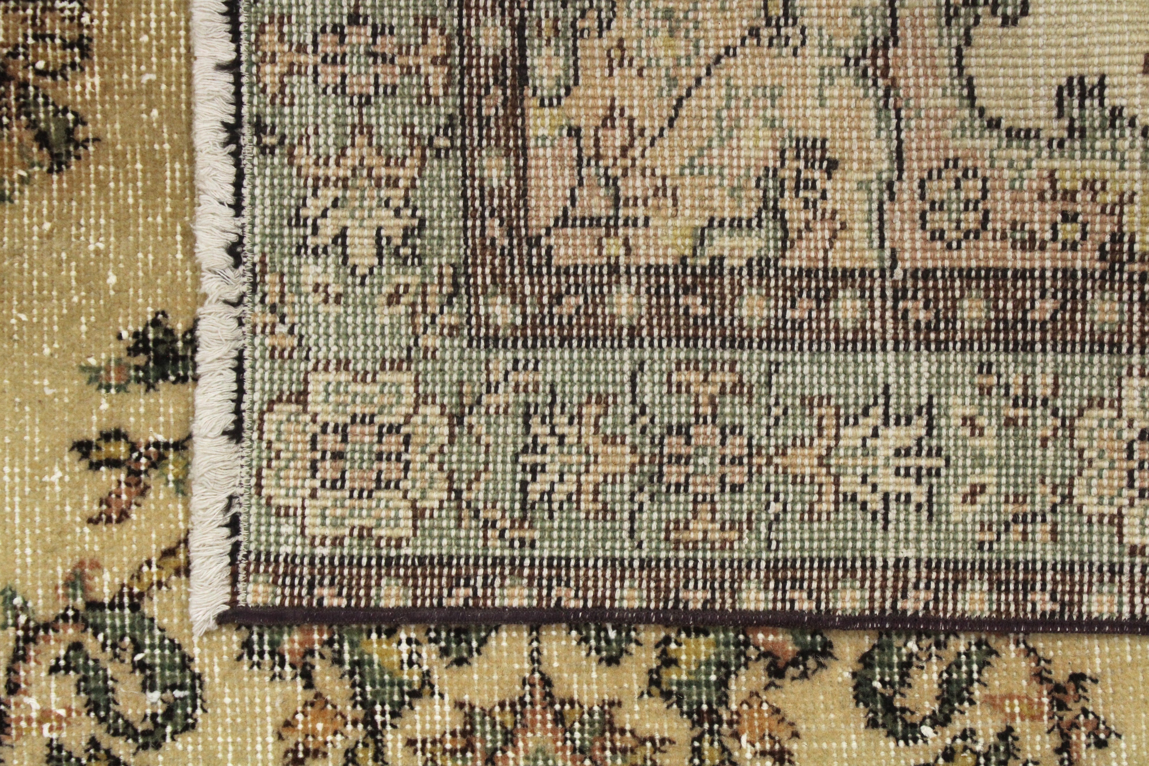 Turkish Vintage Hand-Knotted Wool Rug