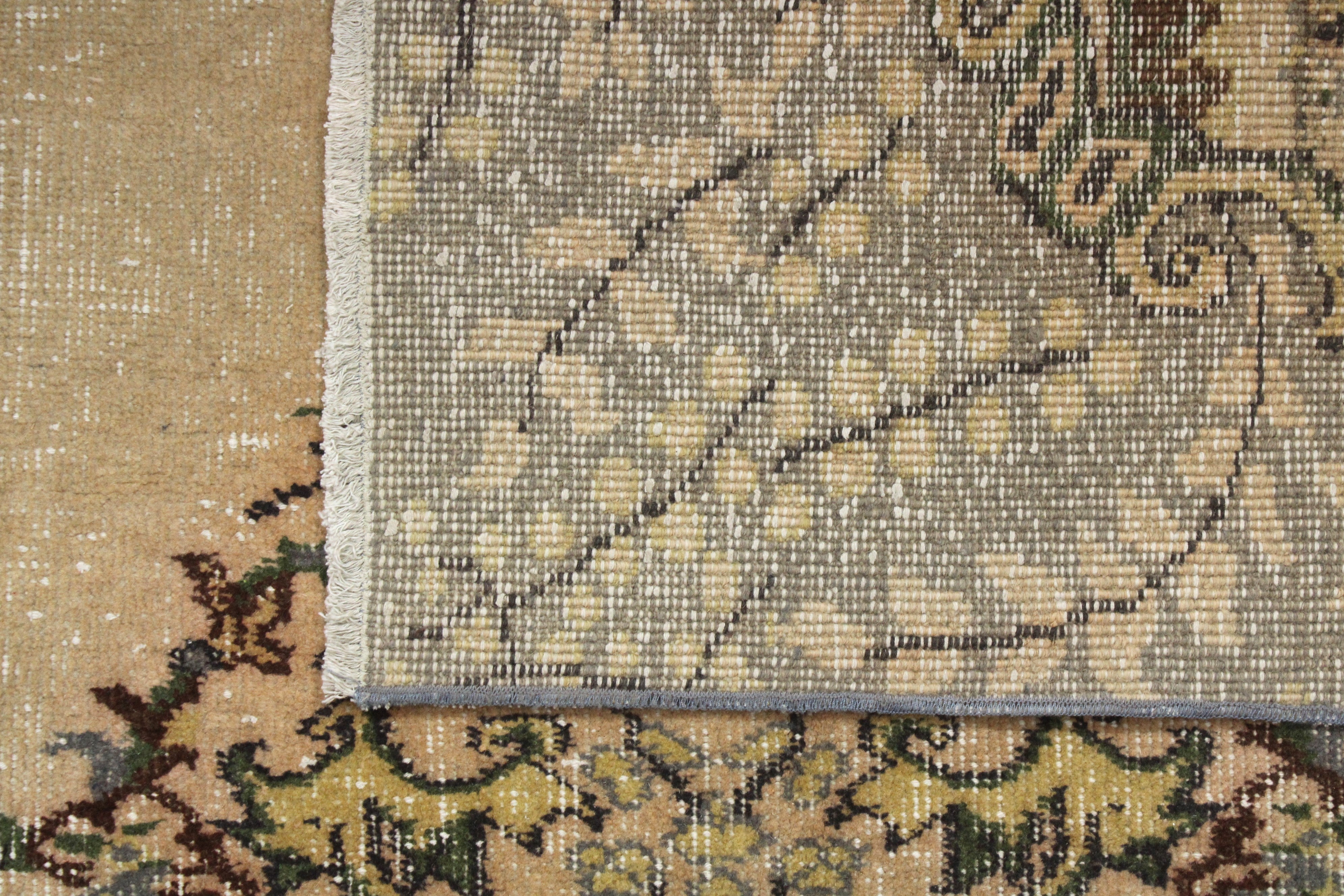 Turkish Vintage Hand-Knotted Wool Rug