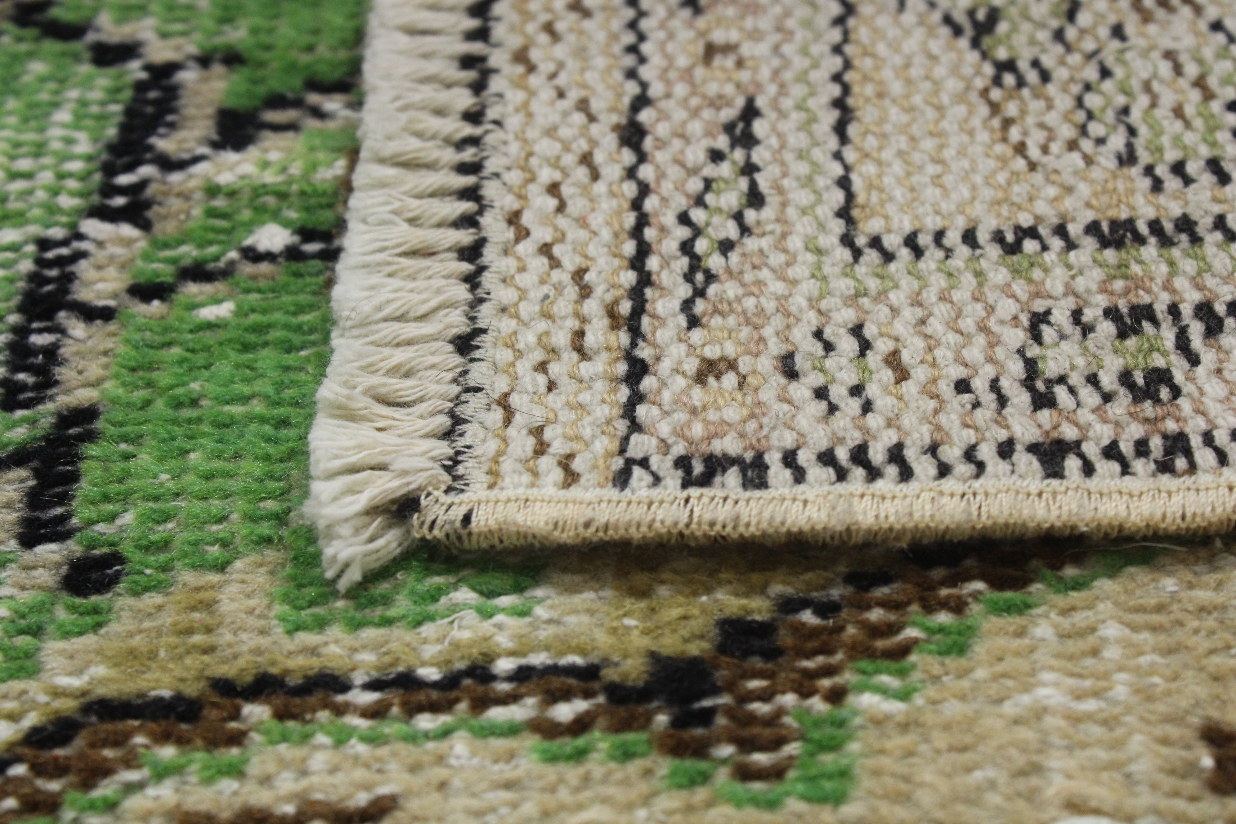 Turkish Vintage Hand-Knotted Wool Rug