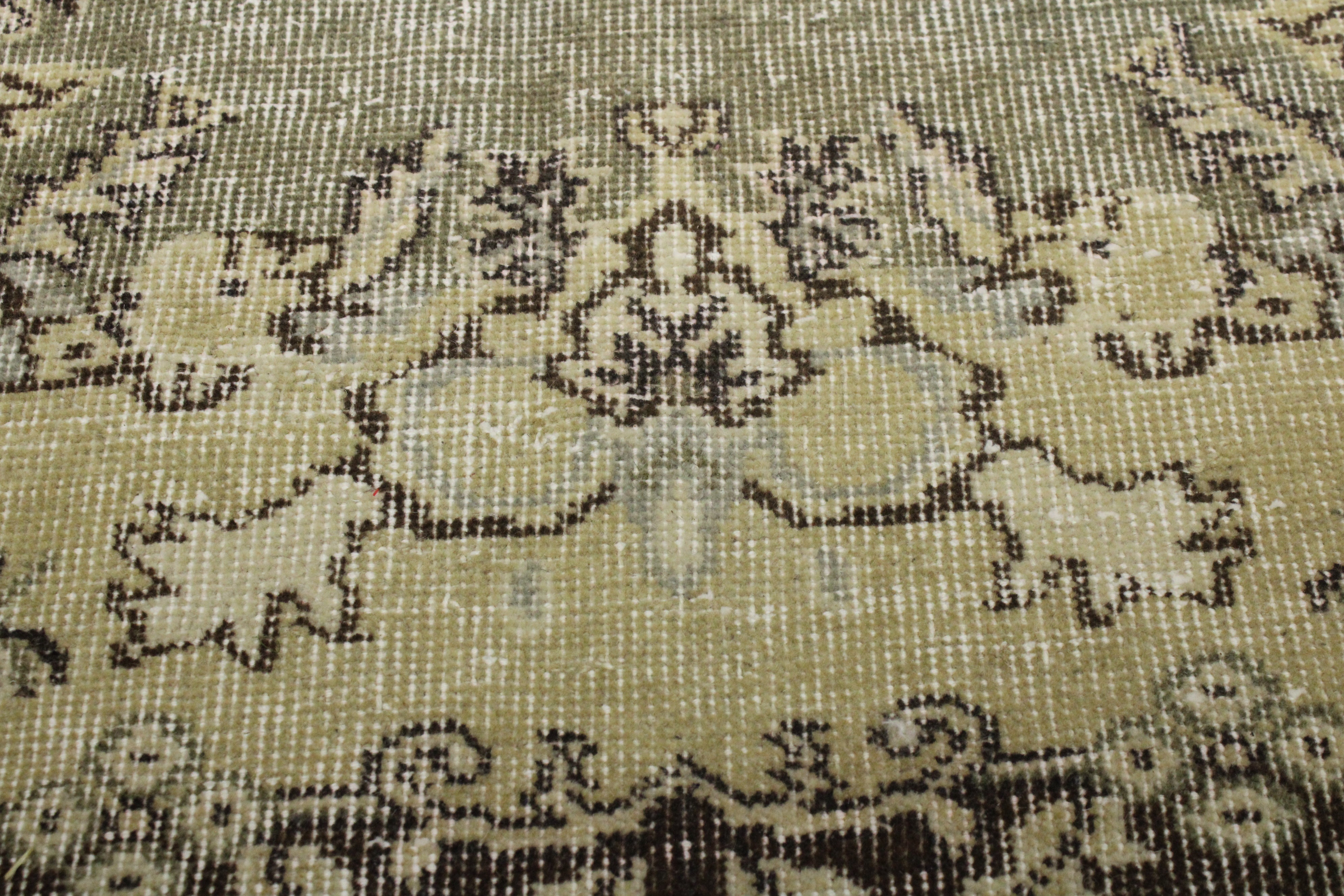 Turkish Vintage Hand-Knotted Wool Rug