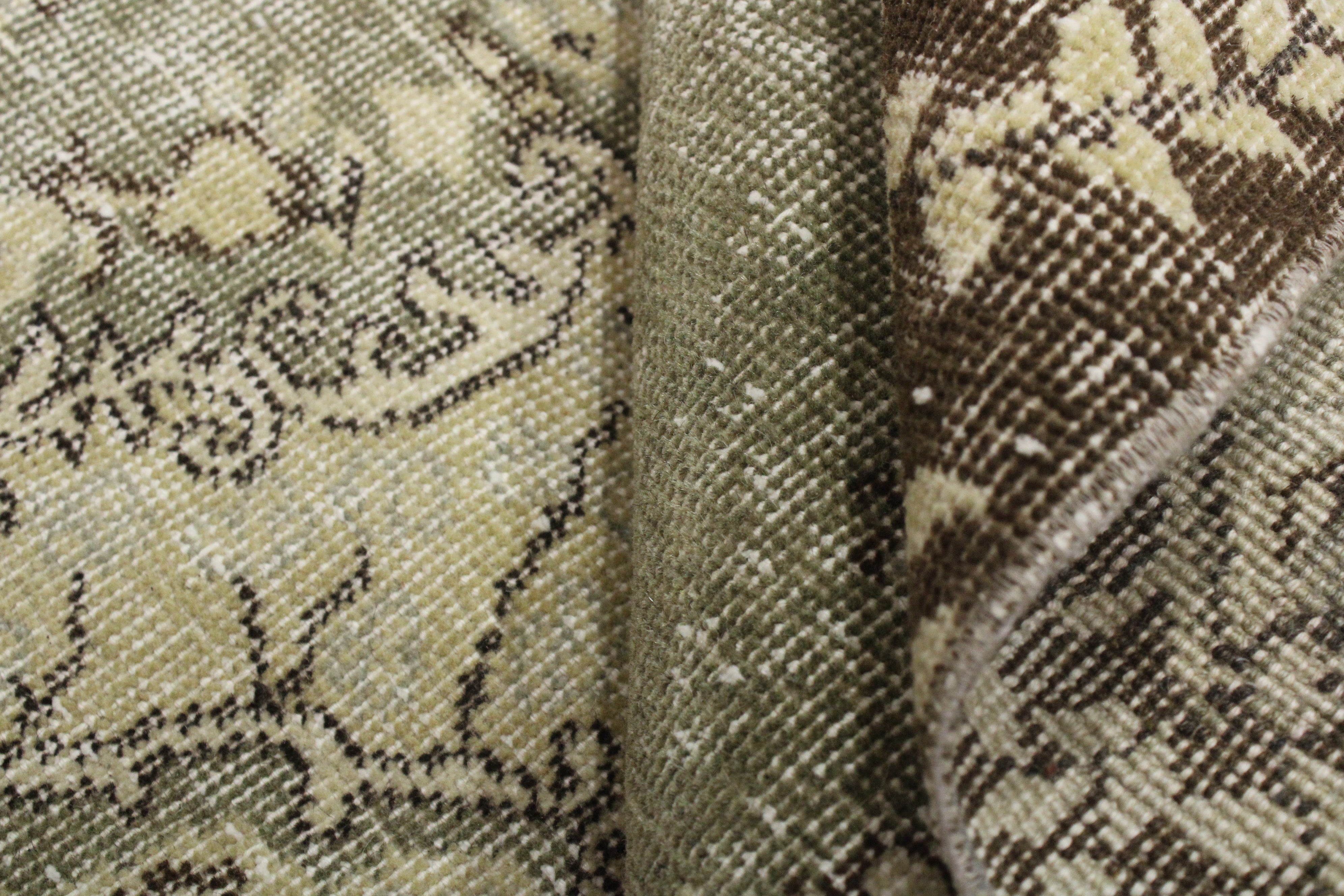 Turkish Vintage Hand-Knotted Wool Rug