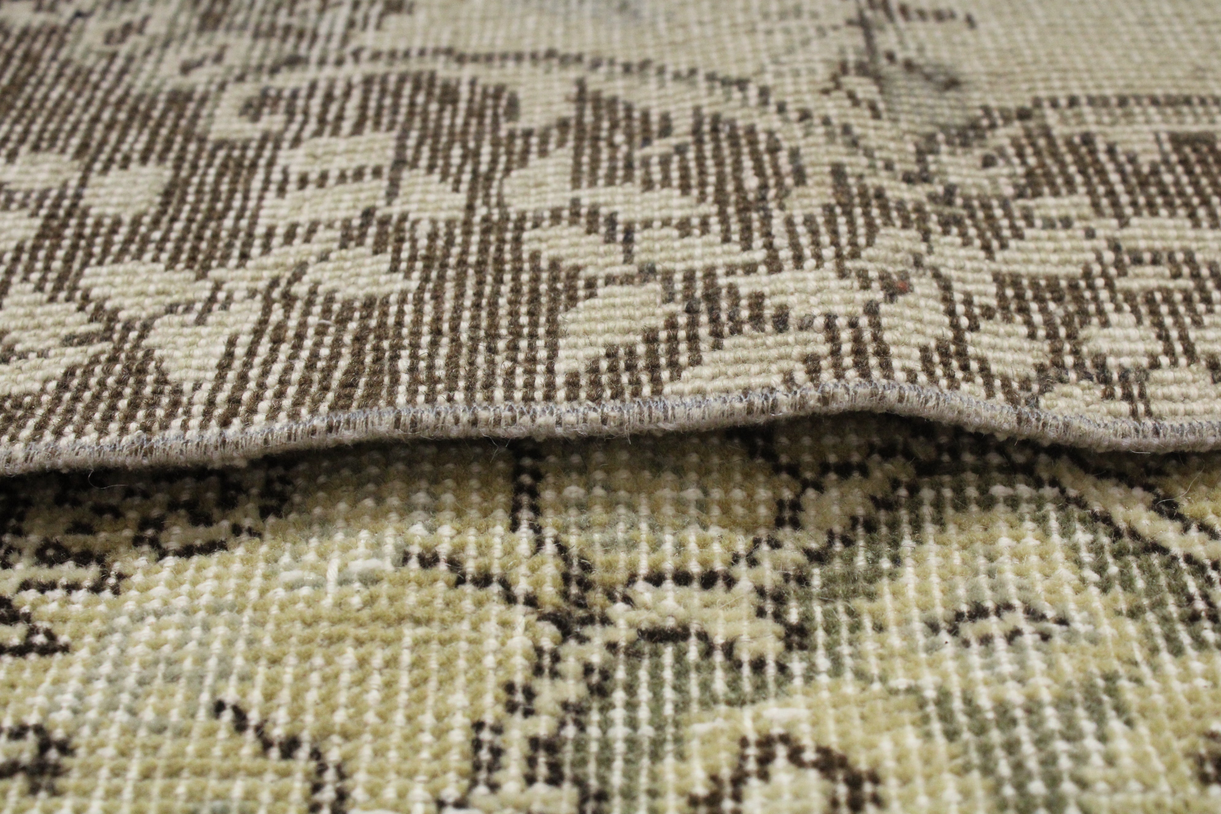 Turkish Vintage Hand-Knotted Wool Rug