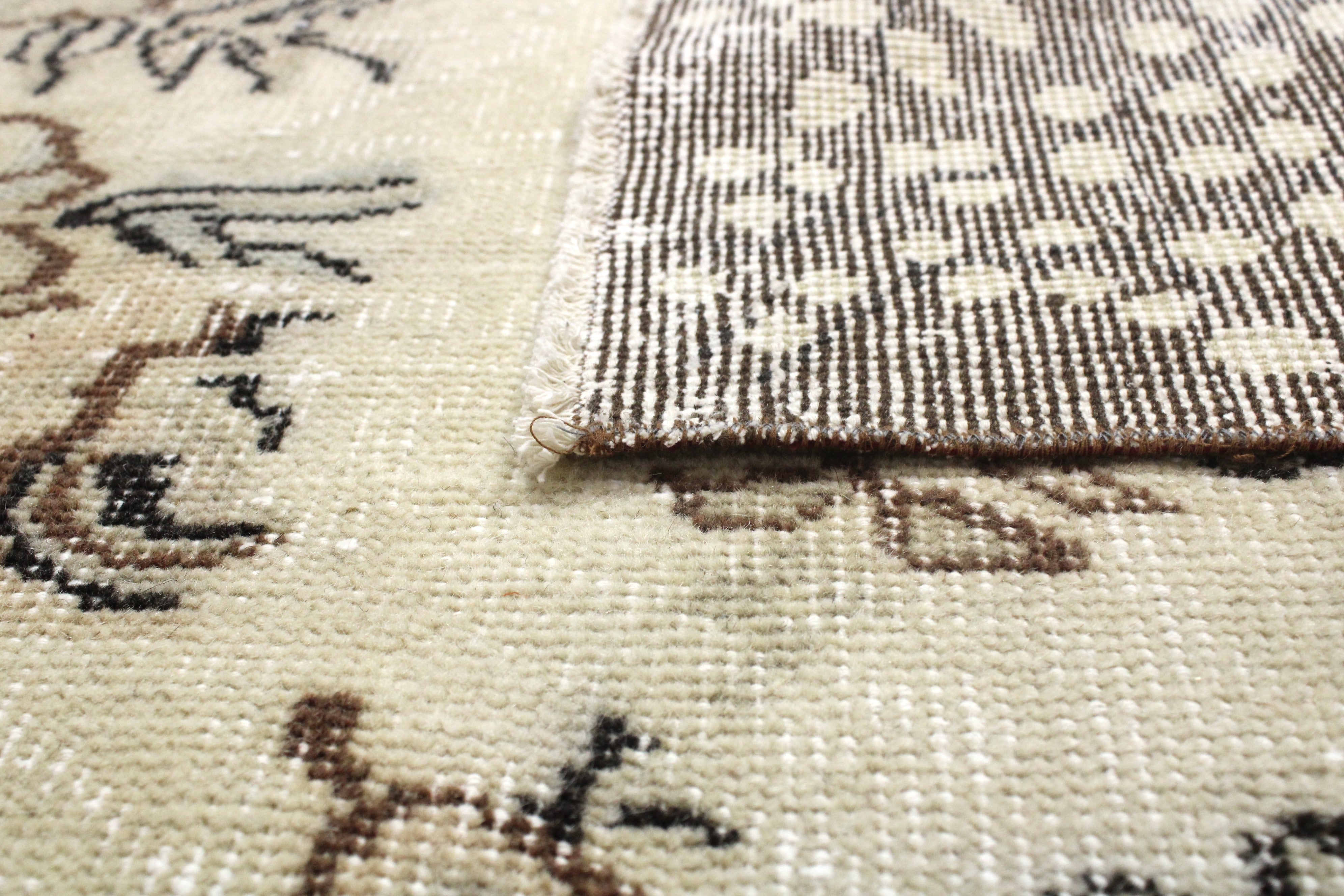 Turkish Vintage Hand-Knotted Wool Rug