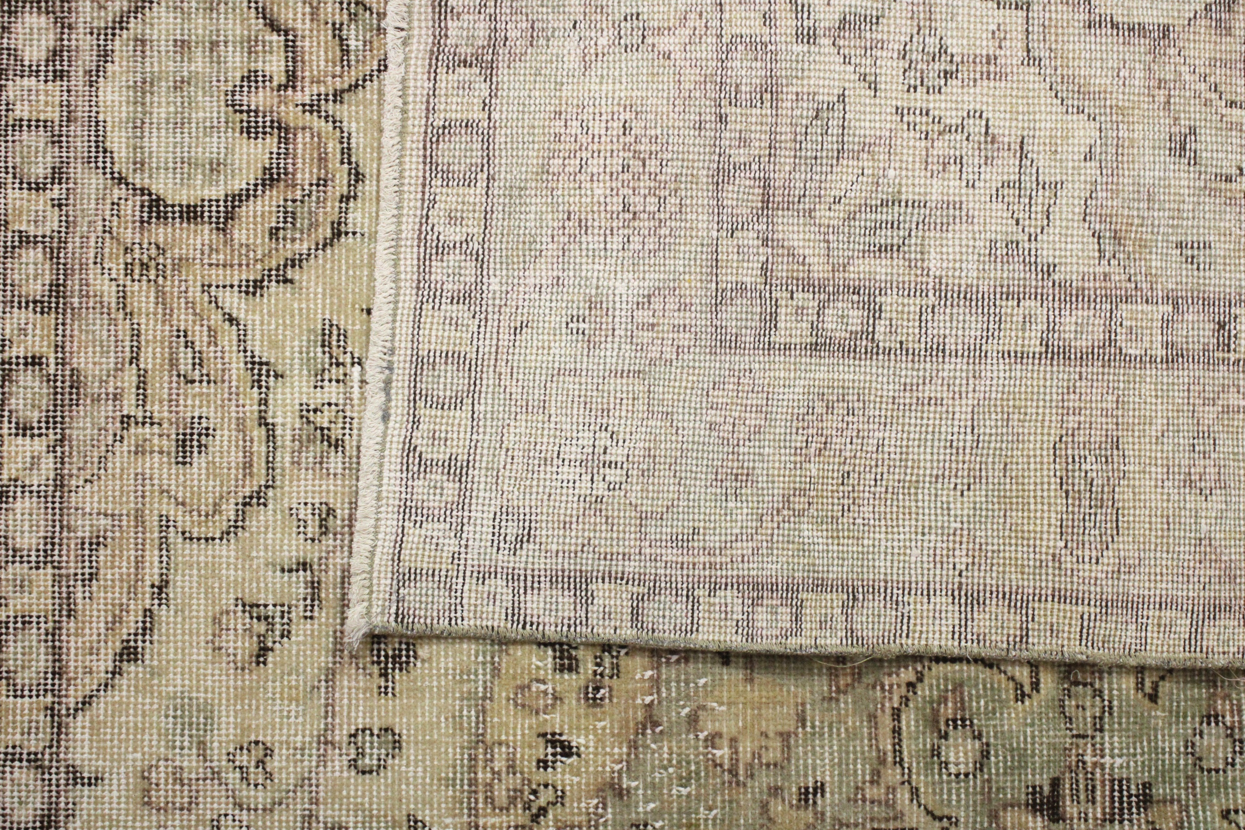 Turkish Vintage Hand-Knotted Wool Rug