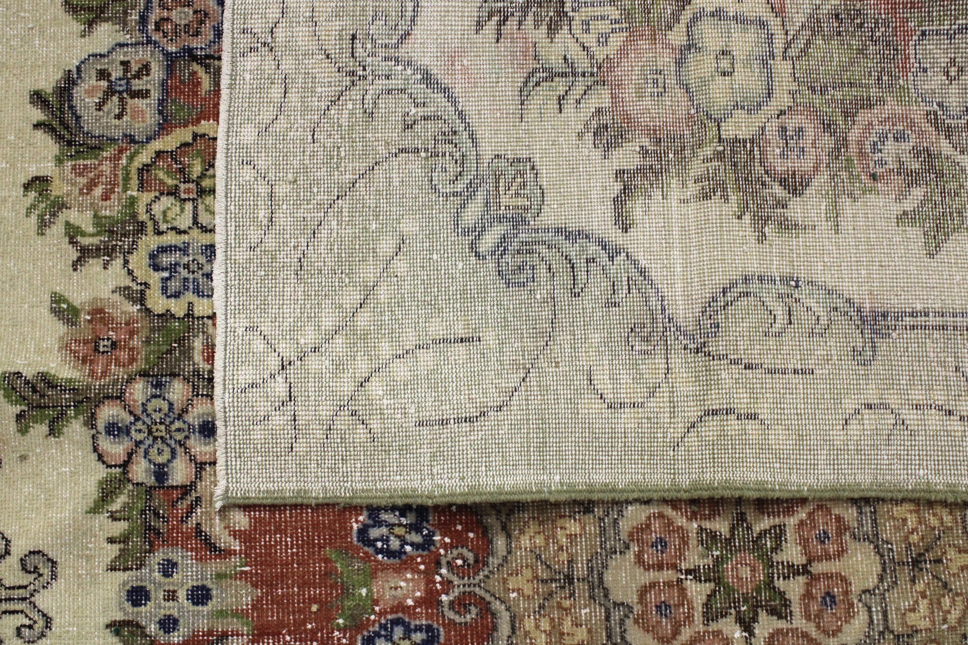 Turkish Vintage Hand-Knotted Wool Rug