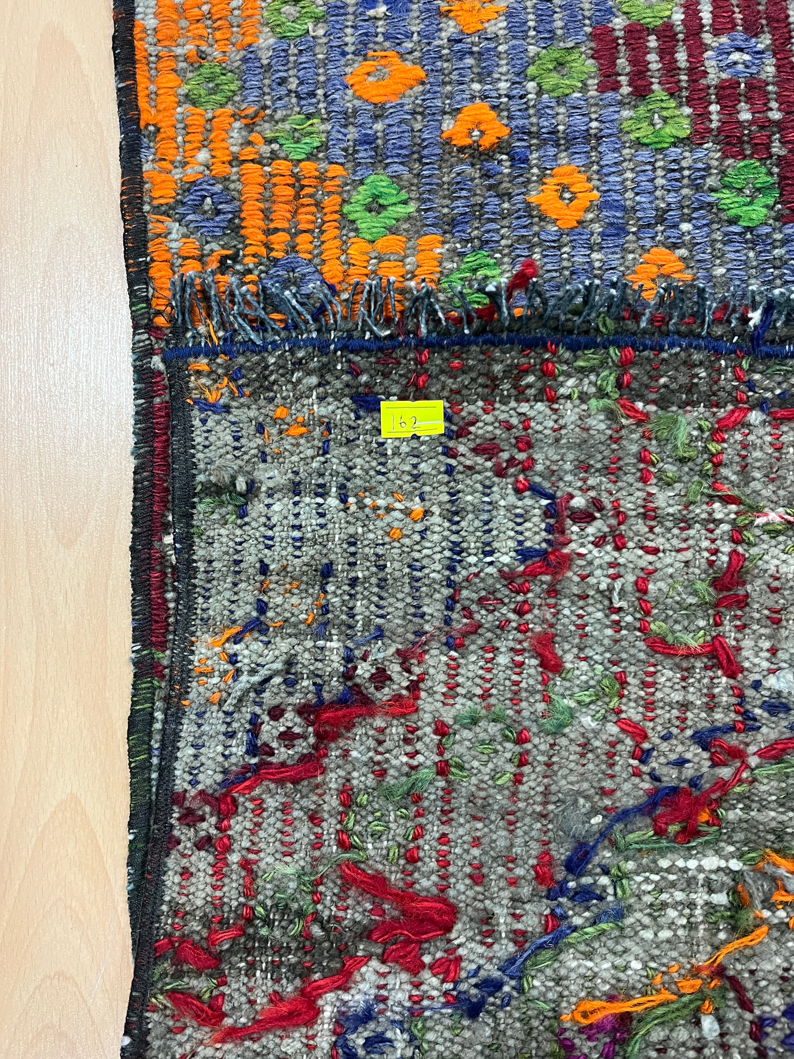 El Dokuma Anadolu Kök Boya Yün Kilim