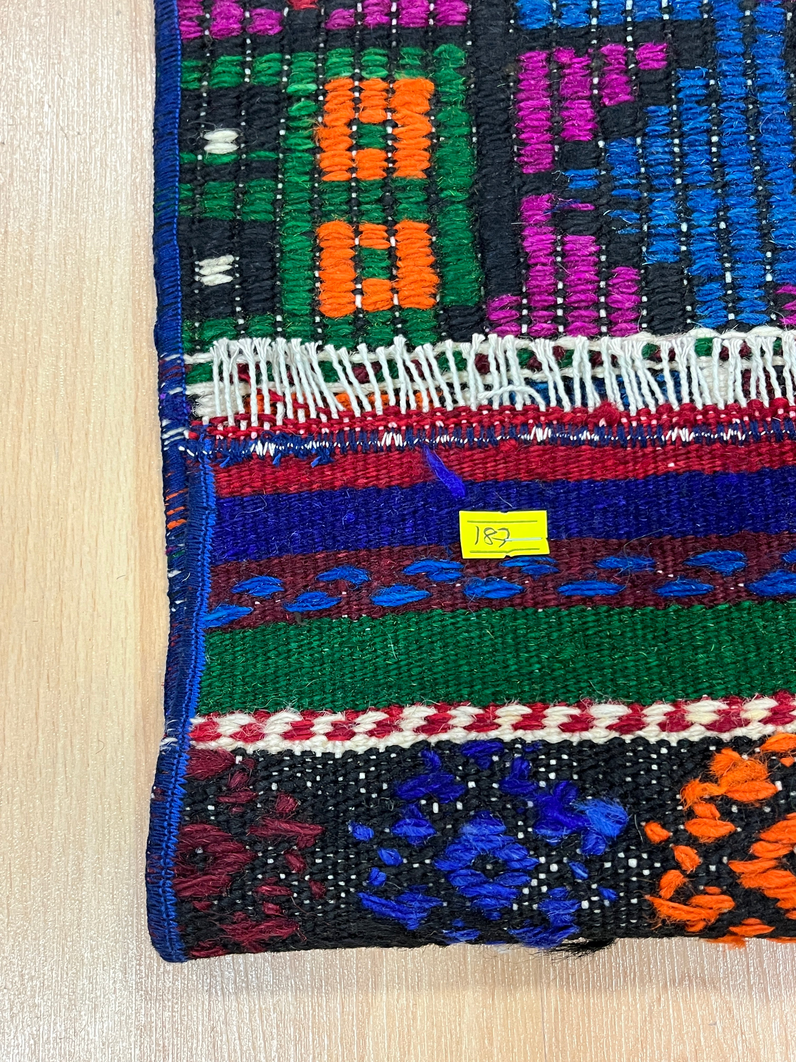 El Dokuma Anadolu Kök Boya Yün Kilim