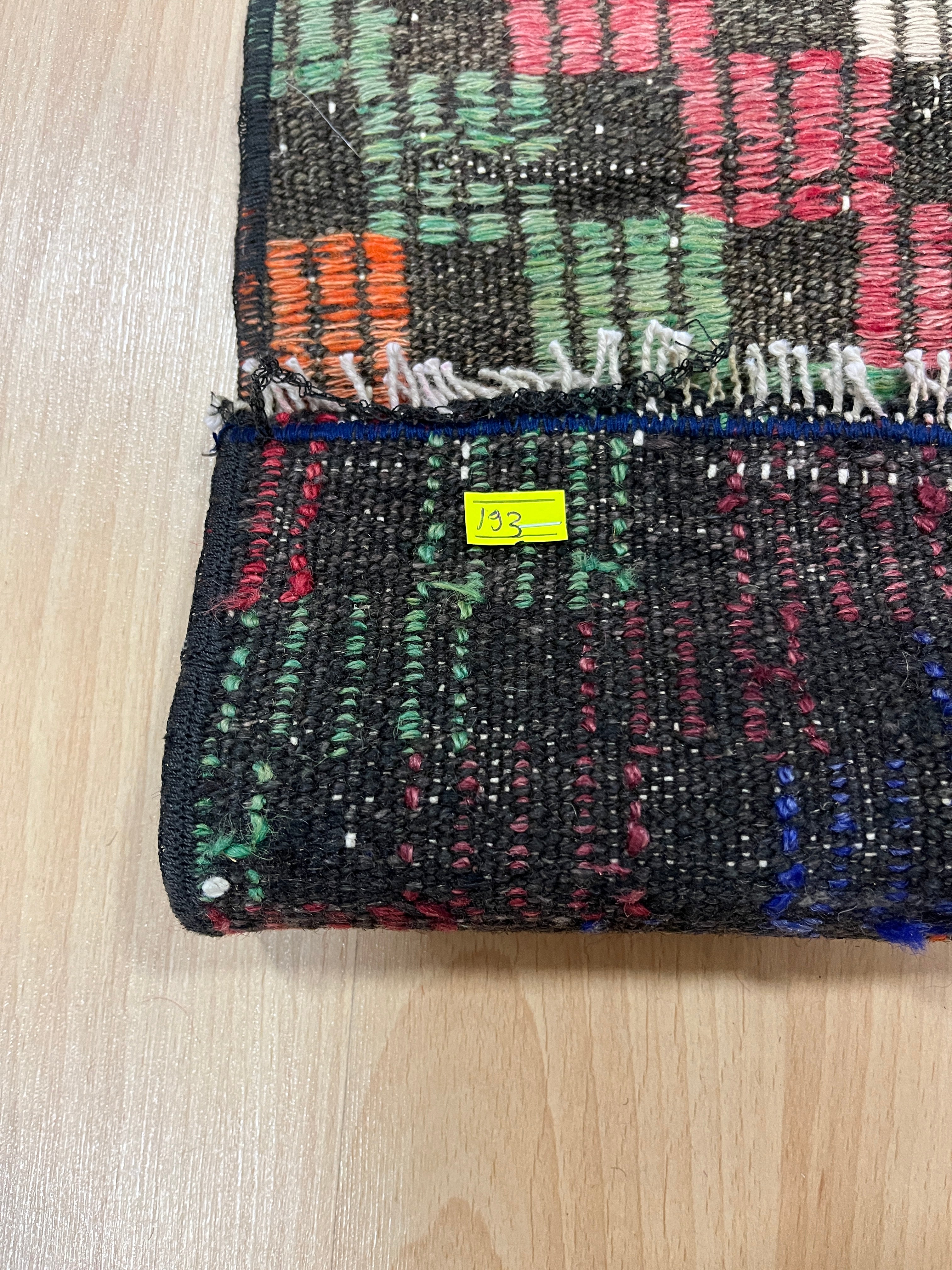 El Dokuma Anadolu Kök Boya Yün Kilim