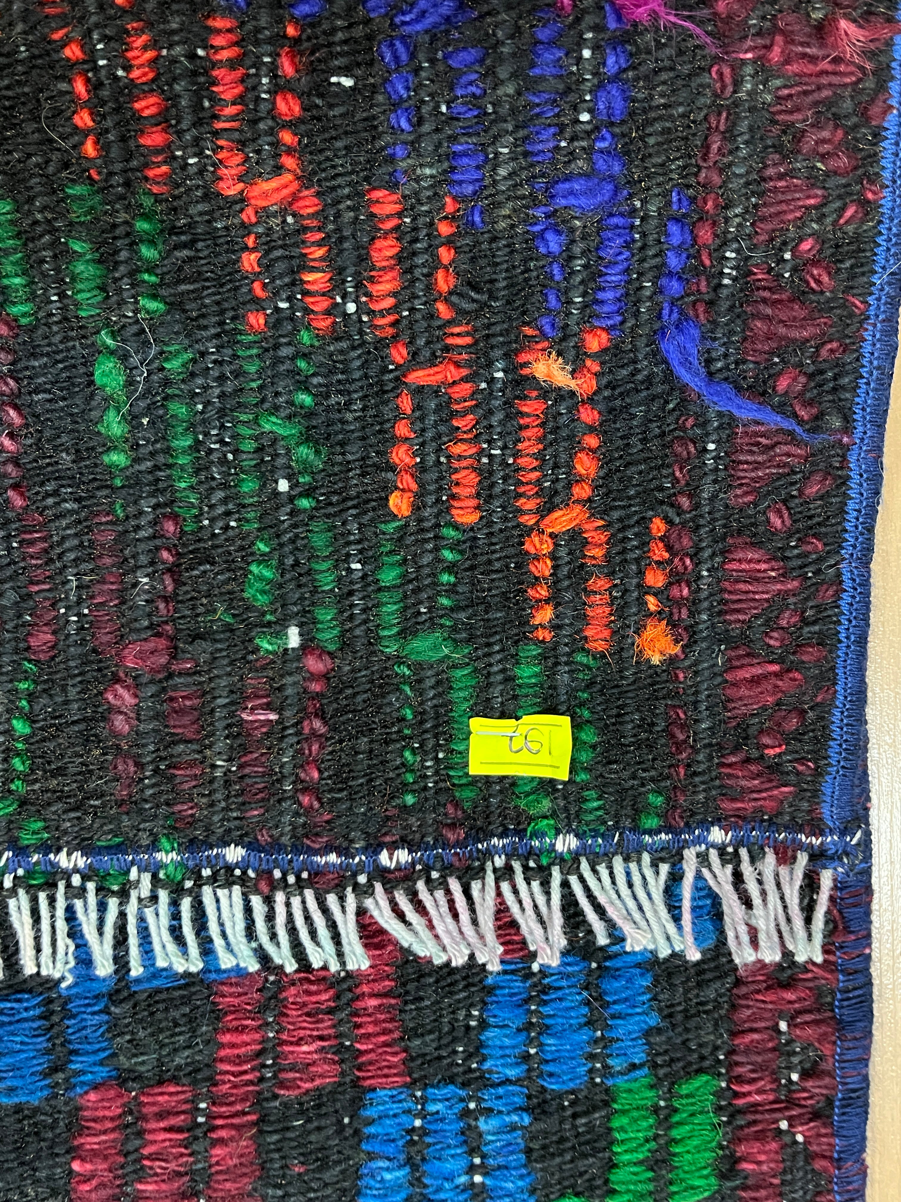 El Dokuma Anadolu Kök Boya Yün Kilim