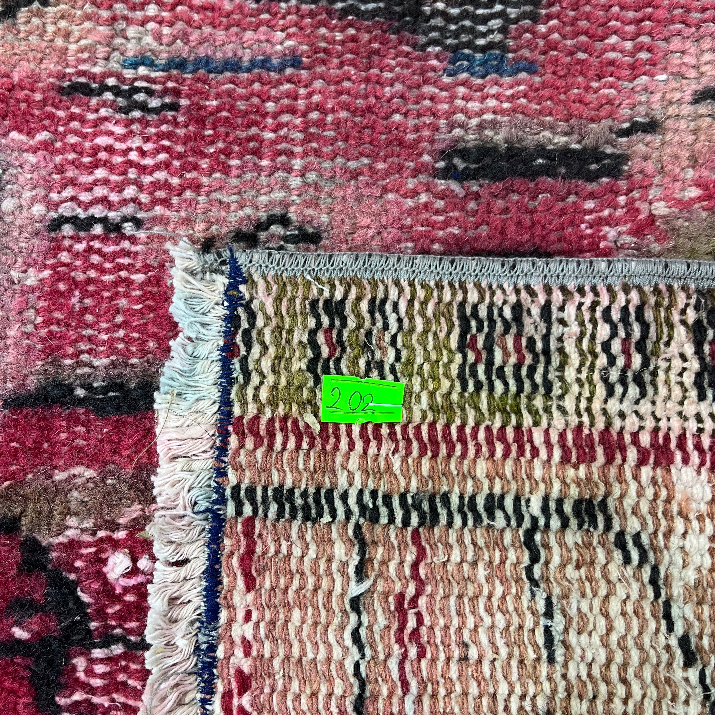 Turkish Vintage Hand-Knotted Wool Rug