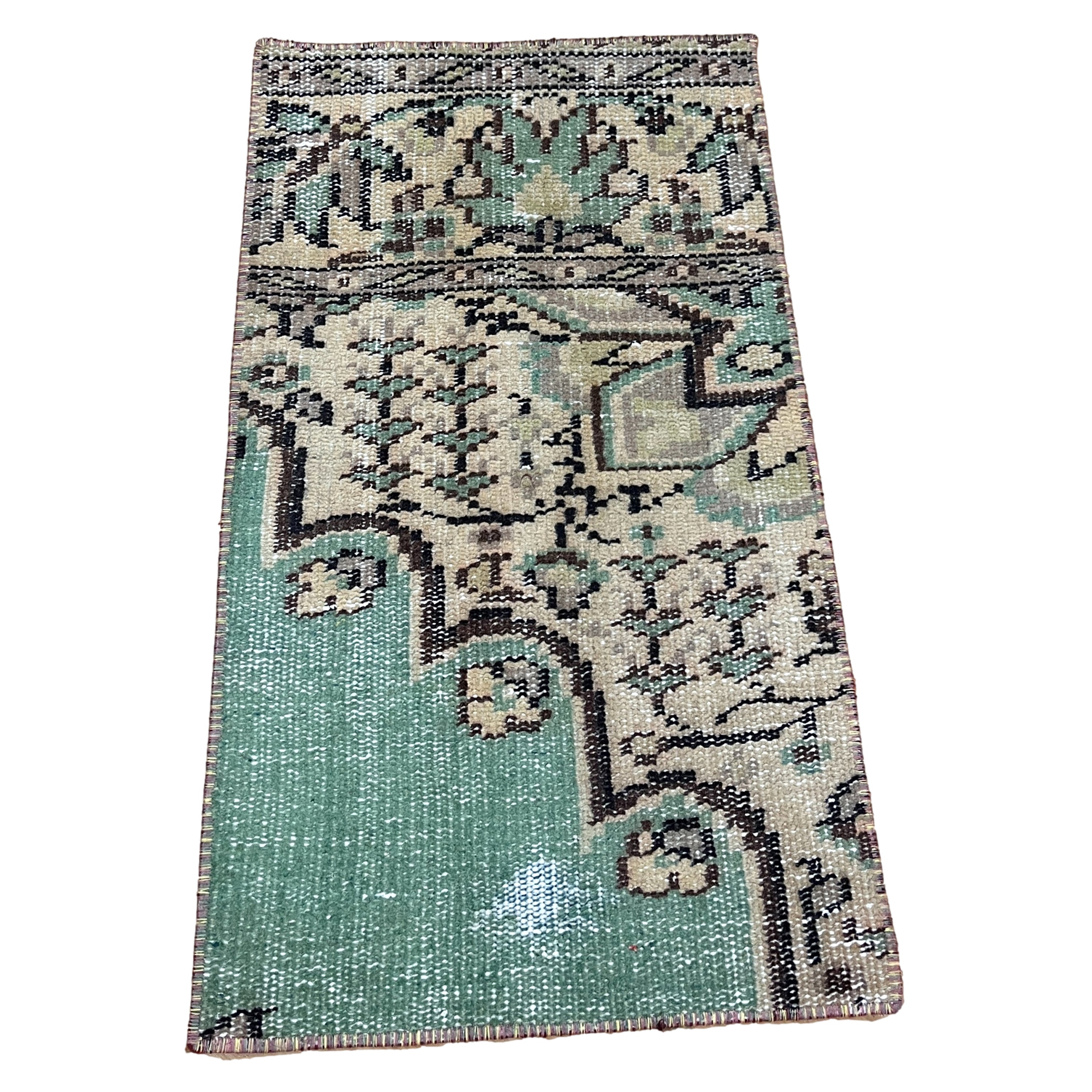 Turkish Vintage Hand-Knotted Wool Rug