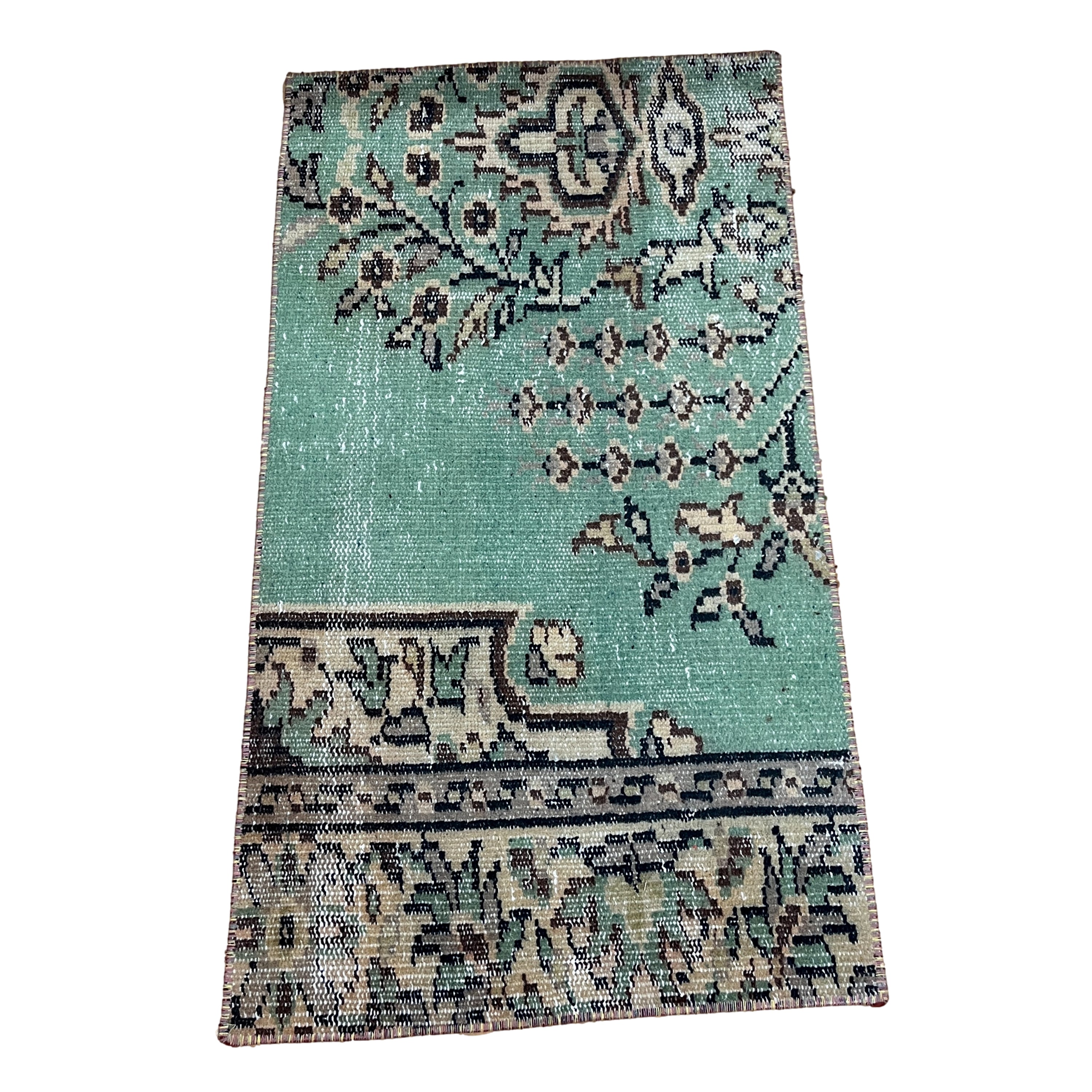 Turkish Vintage Hand-Knotted Wool Rug