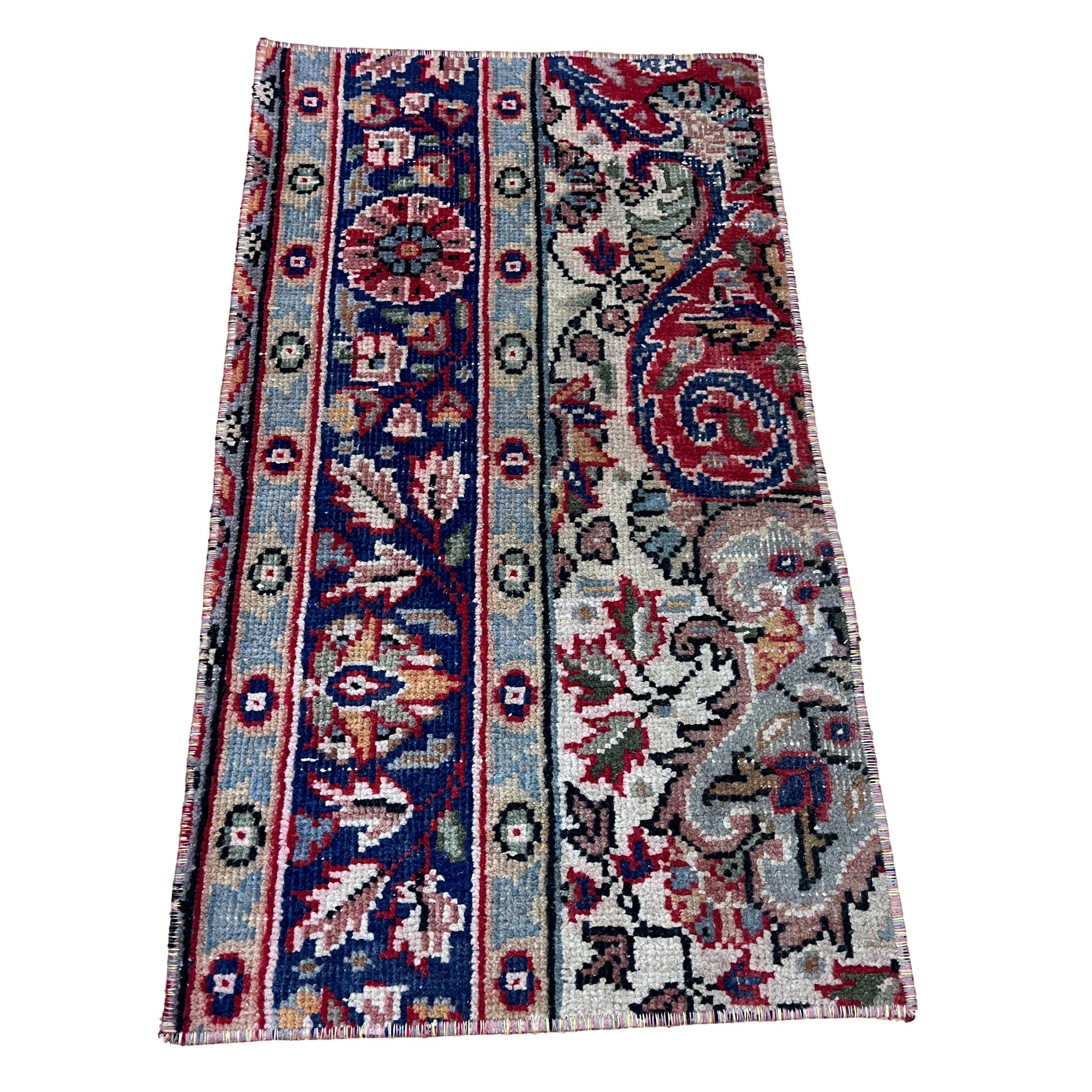 Turkish Vintage Hand-Knotted Wool Rug