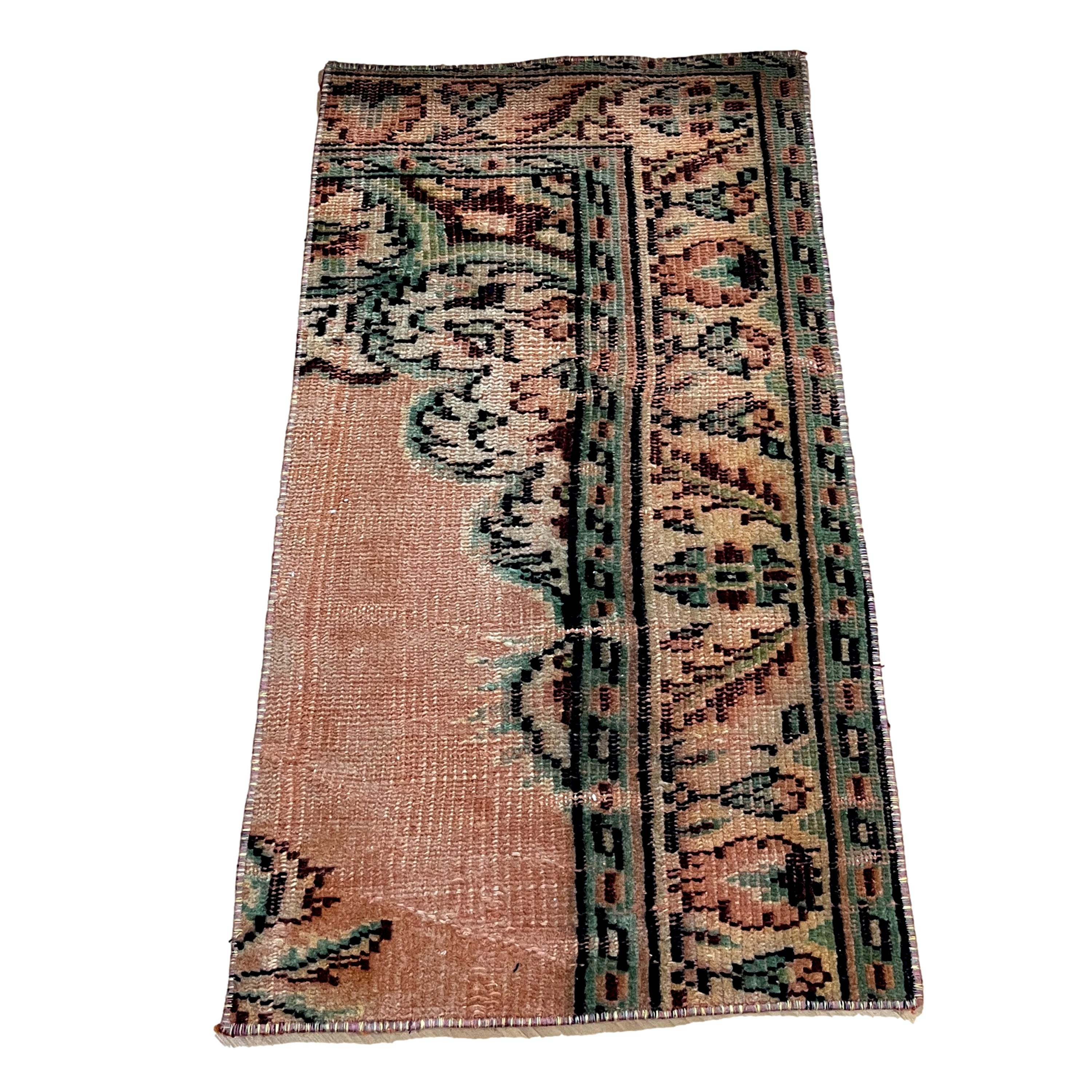 Turkish Vintage Hand-Knotted Wool Rug