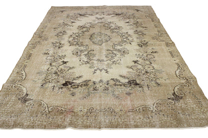 Hand-Knotted Vintage Turkish Rug (5'9" x 8'8")