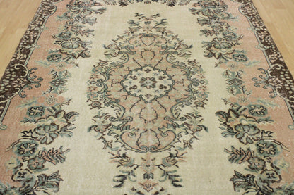 Hand-Knotted Vintage Turkish Rug (6'2" x 9'9")