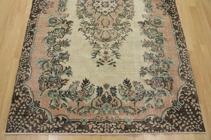 Hand-Knotted Vintage Turkish Rug (6'2" x 9'9")