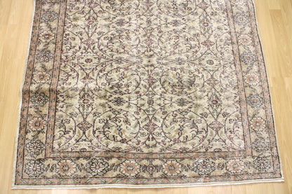 Hand-Knotted Vintage Turkish Rug (5'11" x 9'2")