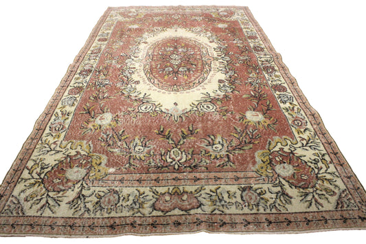 Hand-Knotted Vintage Turkish Rug (5'5" x 9'9")