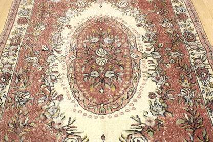 Hand-Knotted Vintage Turkish Rug (5'5" x 9'9")