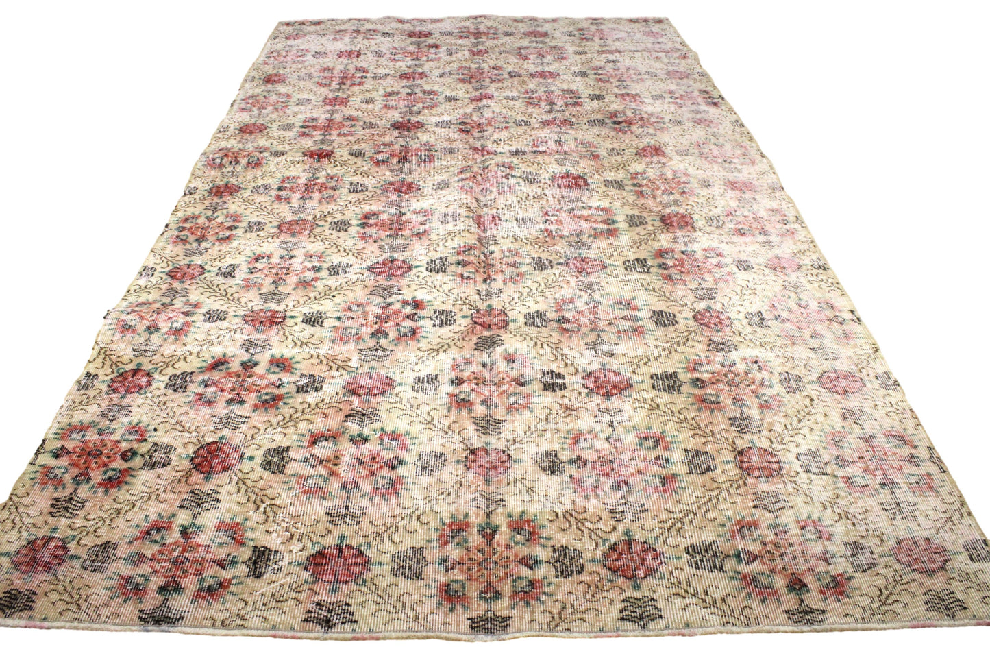 Hand-Knotted Vintage Turkish Rug (5'8" x 9'4")