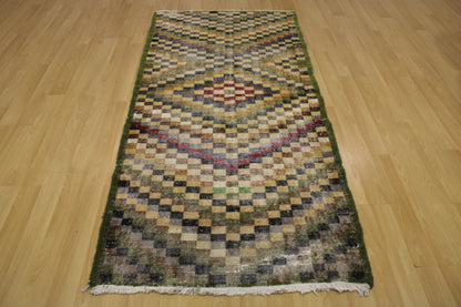 Hand-Knotted Vintage Turkish Rug (3'5" x 7'9")