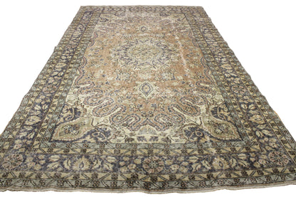 Hand-Knotted Vintage Turkish Rug (5'11" x 9'8")