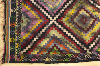 Handwoven Turkish Vintage Kilim (6'4" x 11'2")