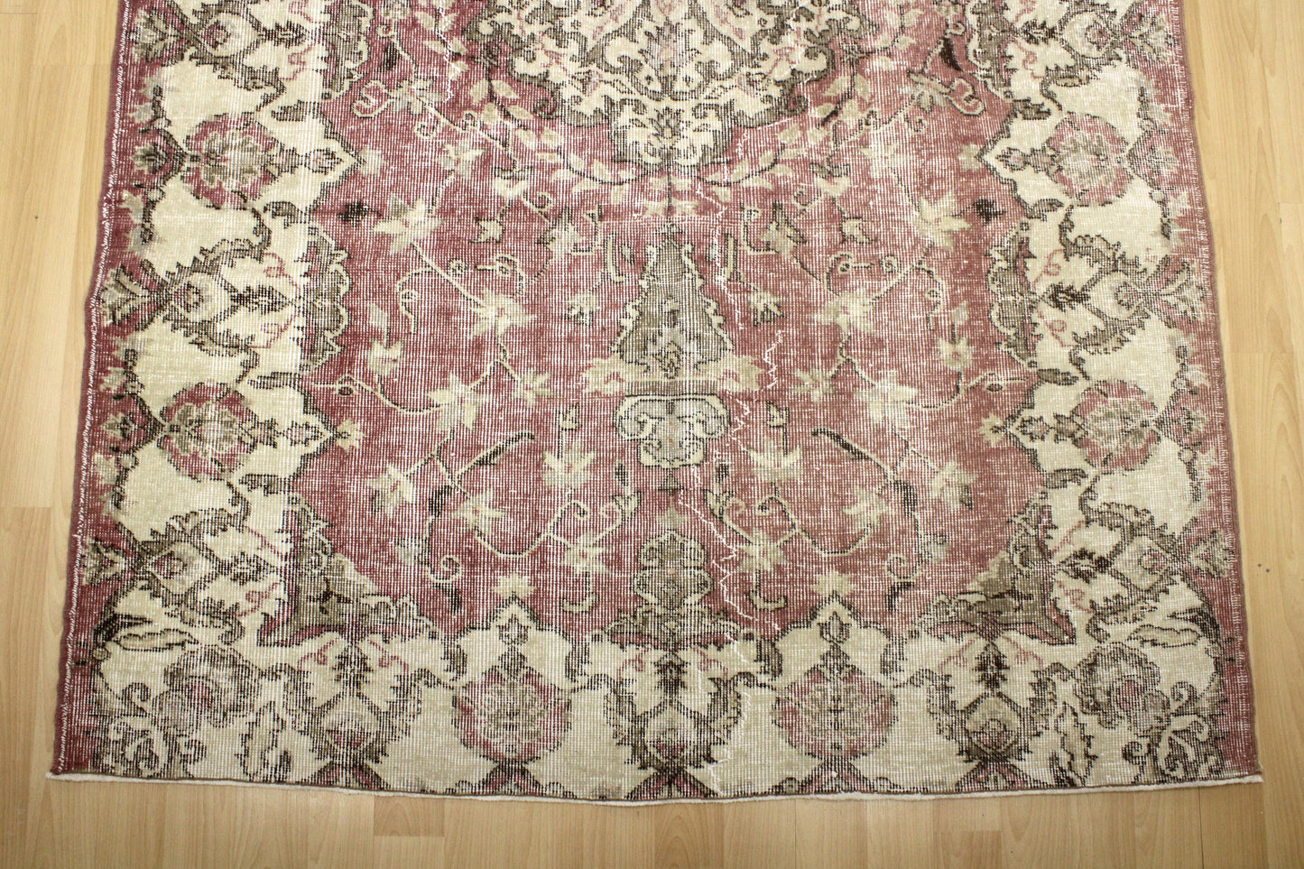 Hand-Knotted Vintage Turkish Rug (5'6" x 9'4")