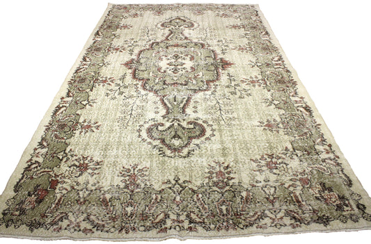 Hand-Knotted Vintage Turkish Rug (6'2" x 10'0")