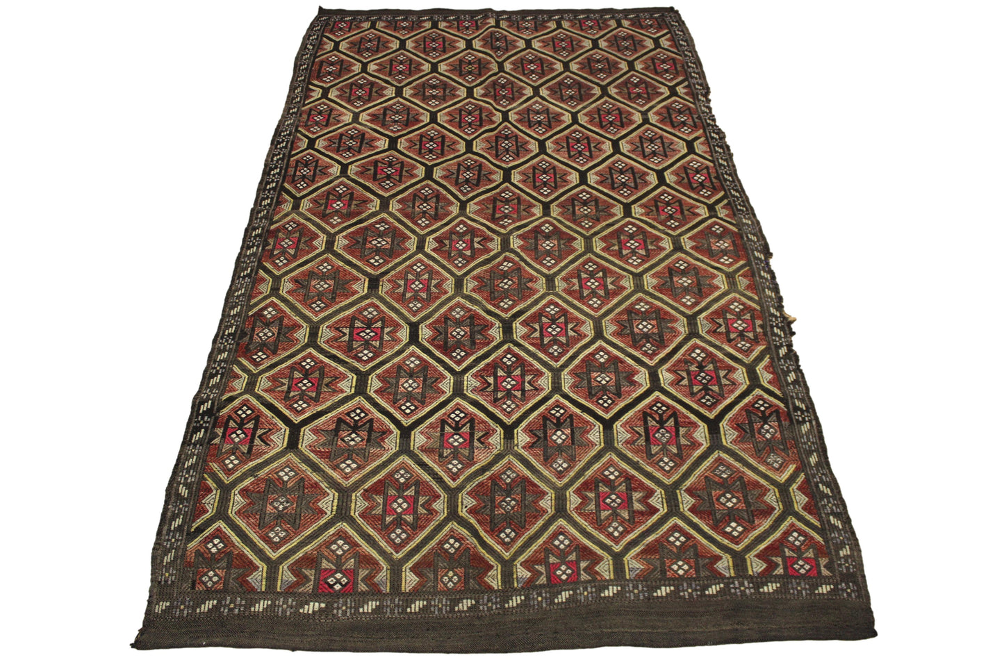 Handwoven Turkish Vintage Kilim (5'1" x 9'2")