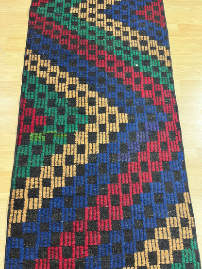 Handwoven Turkish Vintage Runner Kilim (2'8" x 9'2")