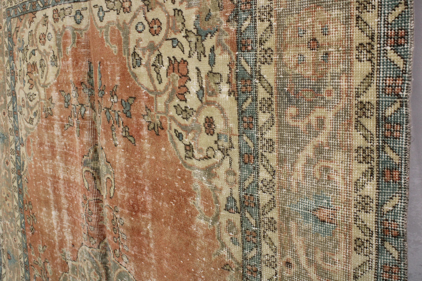 Hand-Knotted Vintage Turkish Rug (6'1" x 9'1")