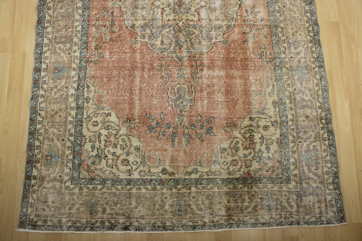 Hand-Knotted Vintage Turkish Rug (6'1" x 9'1")