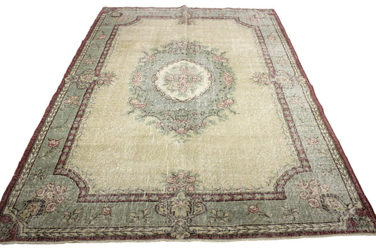 Hand-Knotted Vintage Turkish Rug (6'8" x 9'3")