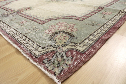 Hand-Knotted Vintage Turkish Rug (6'8" x 9'3")