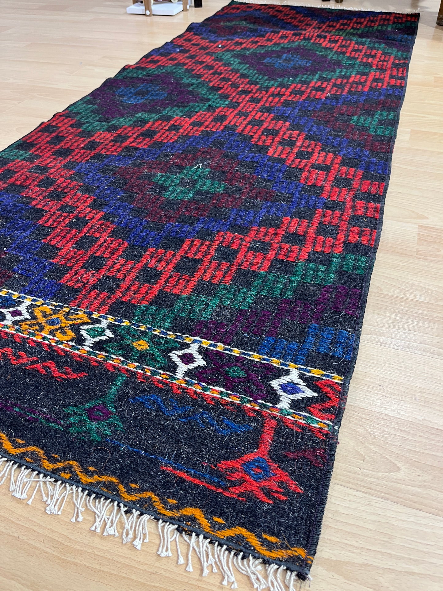 Handwoven Turkish Vintage Runner Kilim (2'8" x 6'11")