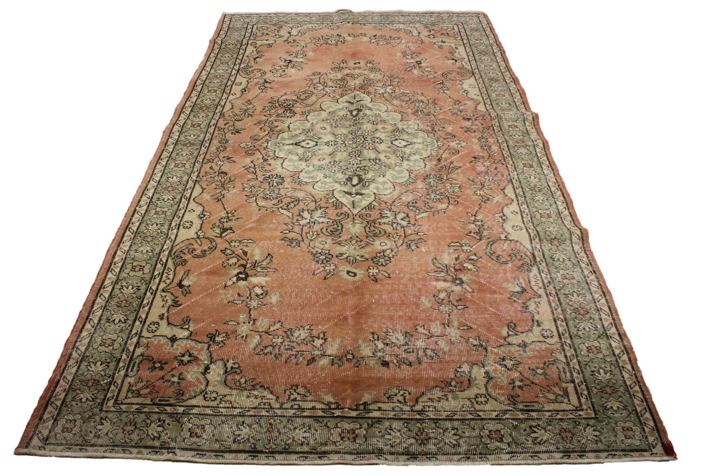 Hand-Knotted Vintage Turkish Rug (5'8" x 9'11")