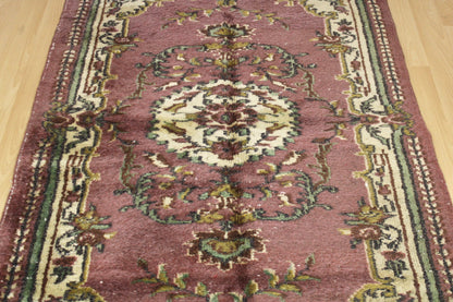 Hand-Knotted Vintage Turkish Rug (3'12" x 7'3")