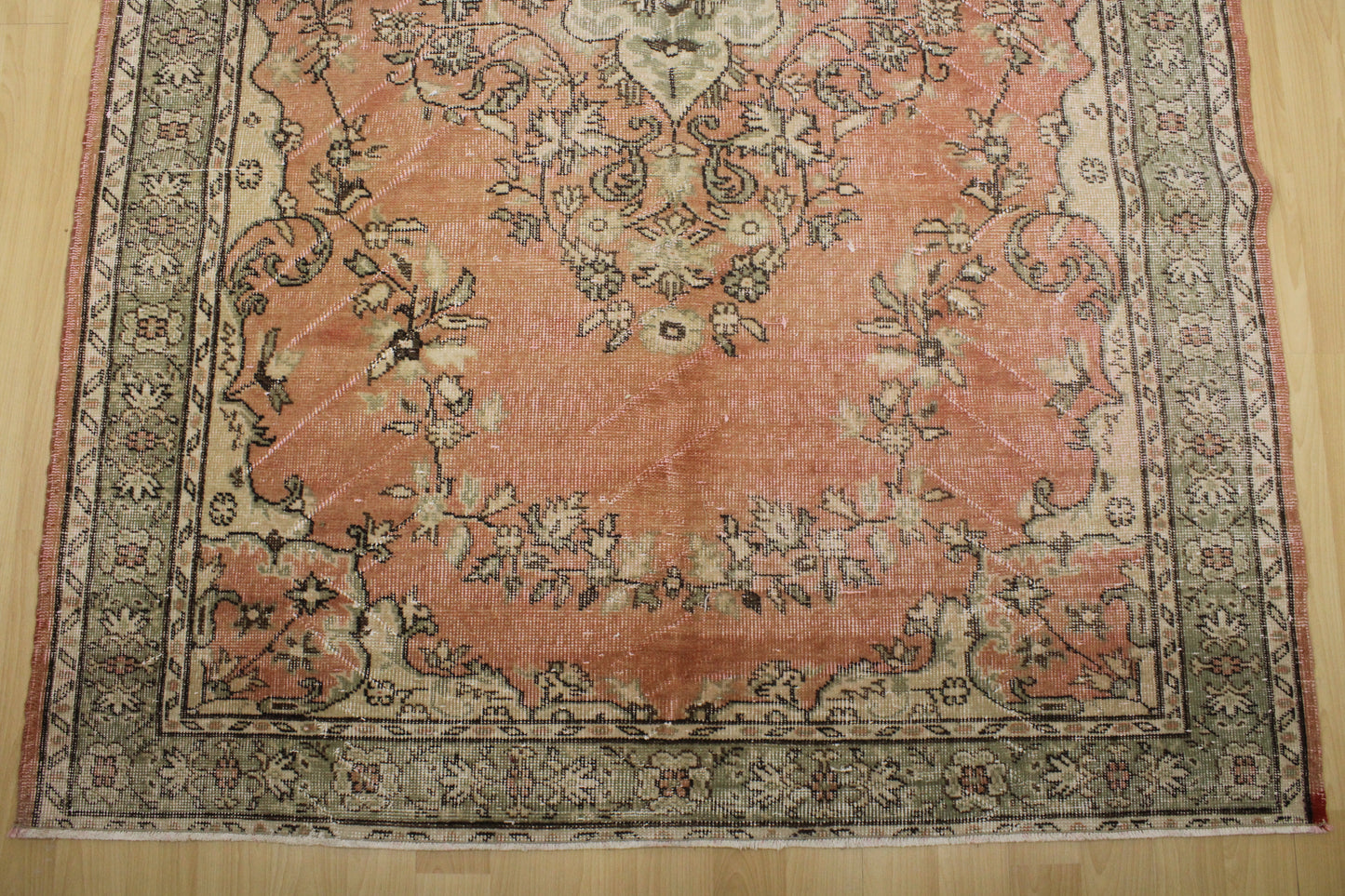 Hand-Knotted Vintage Turkish Rug (5'8" x 9'11")