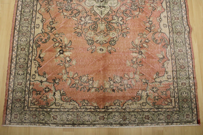 Hand-Knotted Vintage Turkish Rug (5'8" x 9'11")