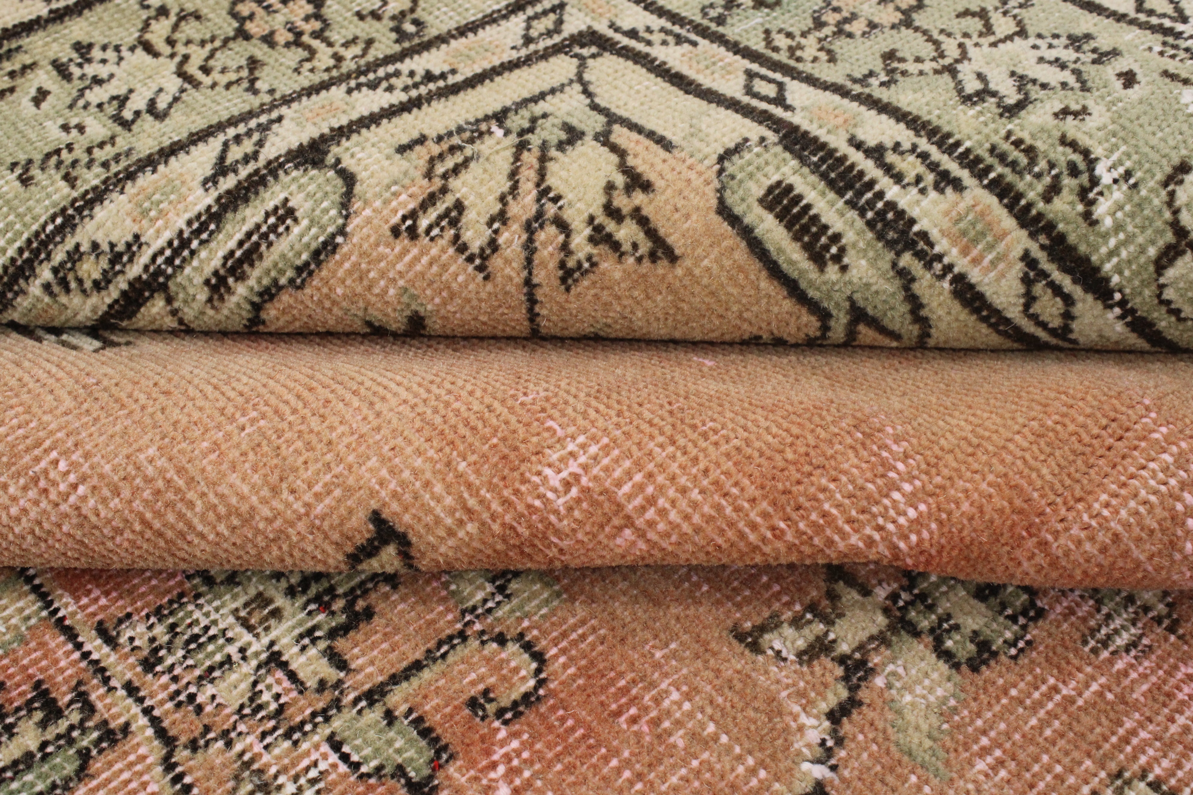 Turkish Vintage Hand-Knotted Wool Rug