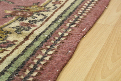 Hand-Knotted Vintage Turkish Rug (3'12" x 7'3")