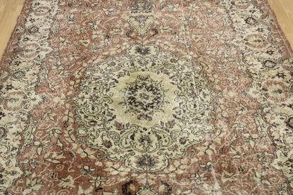 Hand-Knotted Vintage Turkish Rug (6'6" x 9'7")