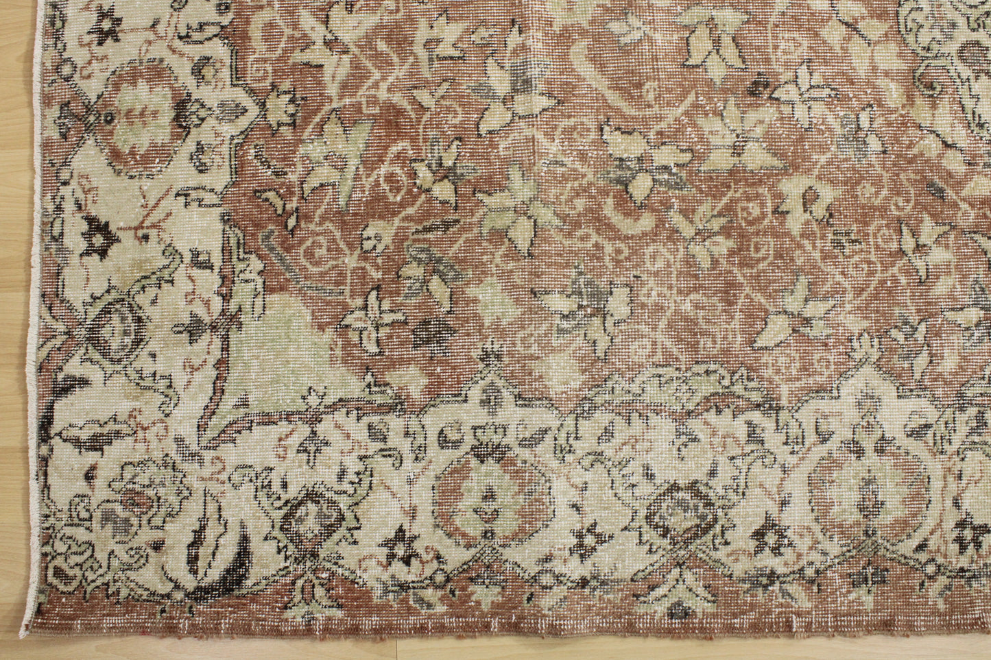 Hand-Knotted Vintage Turkish Rug (6'6" x 9'7")