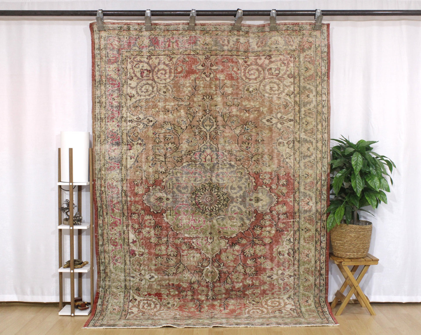 Hand-Knotted Vintage Turkish Rug (5'8" x 8'2")