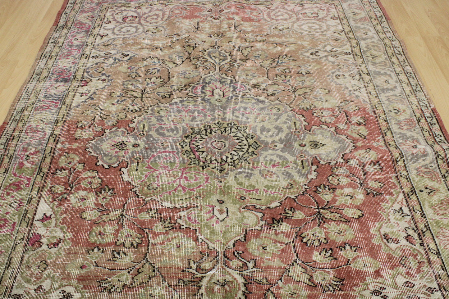 Hand-Knotted Vintage Turkish Rug (5'8" x 8'2")