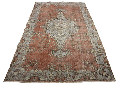 Hand-Knotted Vintage Turkish Rug (5'4" x 8'11")