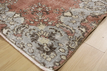 Hand-Knotted Vintage Turkish Rug (5'4" x 8'11")