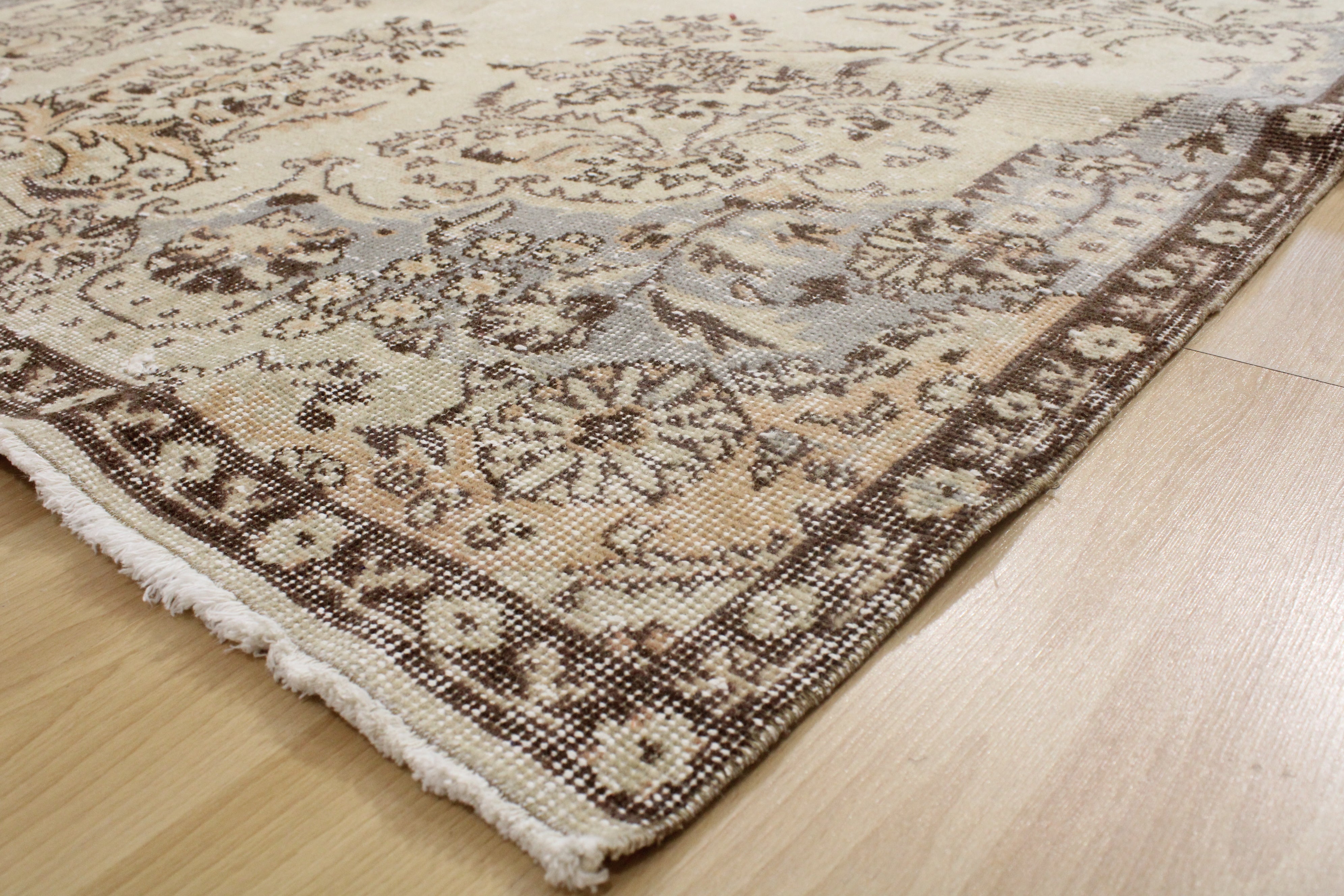 El Dokuma Anadolu Kök Boya Yün Halı